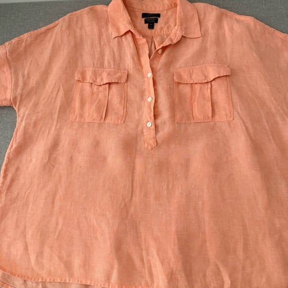 J. Crew Baird McNutt Irish linen pop over Shirt - Picture 4 of 7
